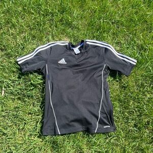 Adidas Black and White Athletic Jersey vintage y2k European UK